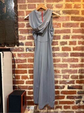 ATHLETA Sleeveless Hooded Maxi Dress with Pockets Spandex Blend - Gray